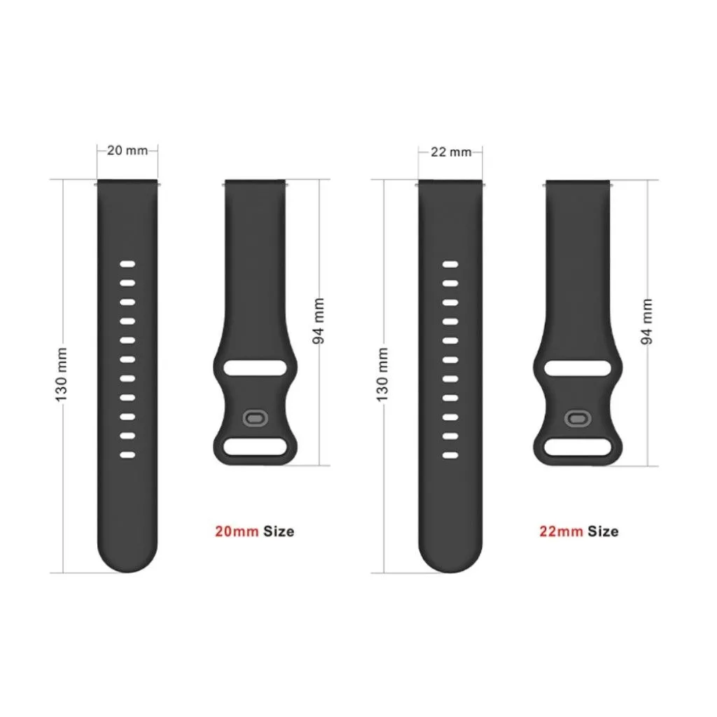 20mm Universal comfortable silicone watch strap - Green