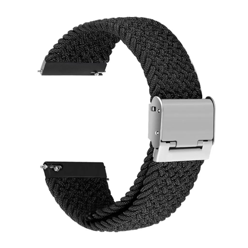 20mm Universal elastic nylon watch strap - Black