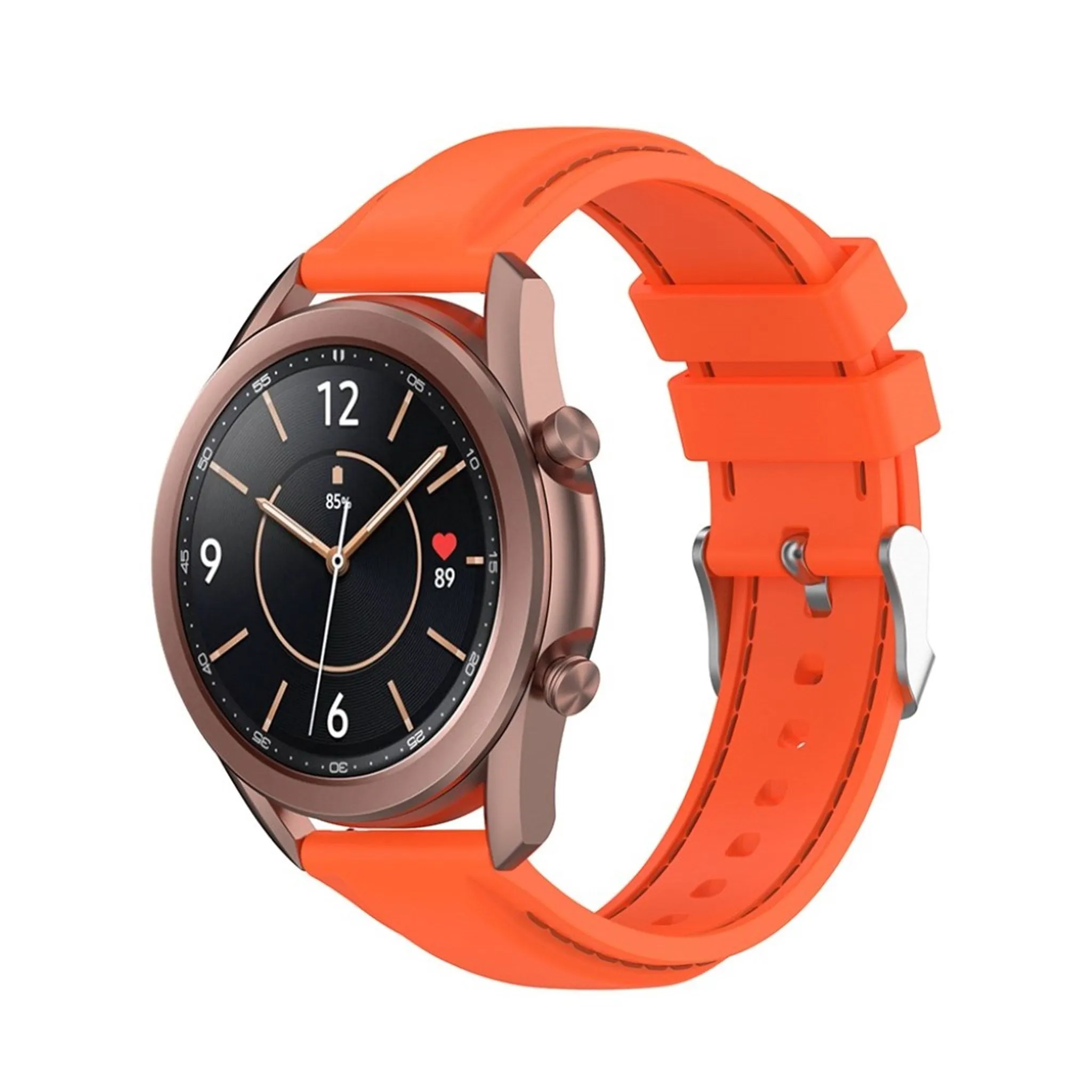 20mm Universal unique silicone watch band - Orange