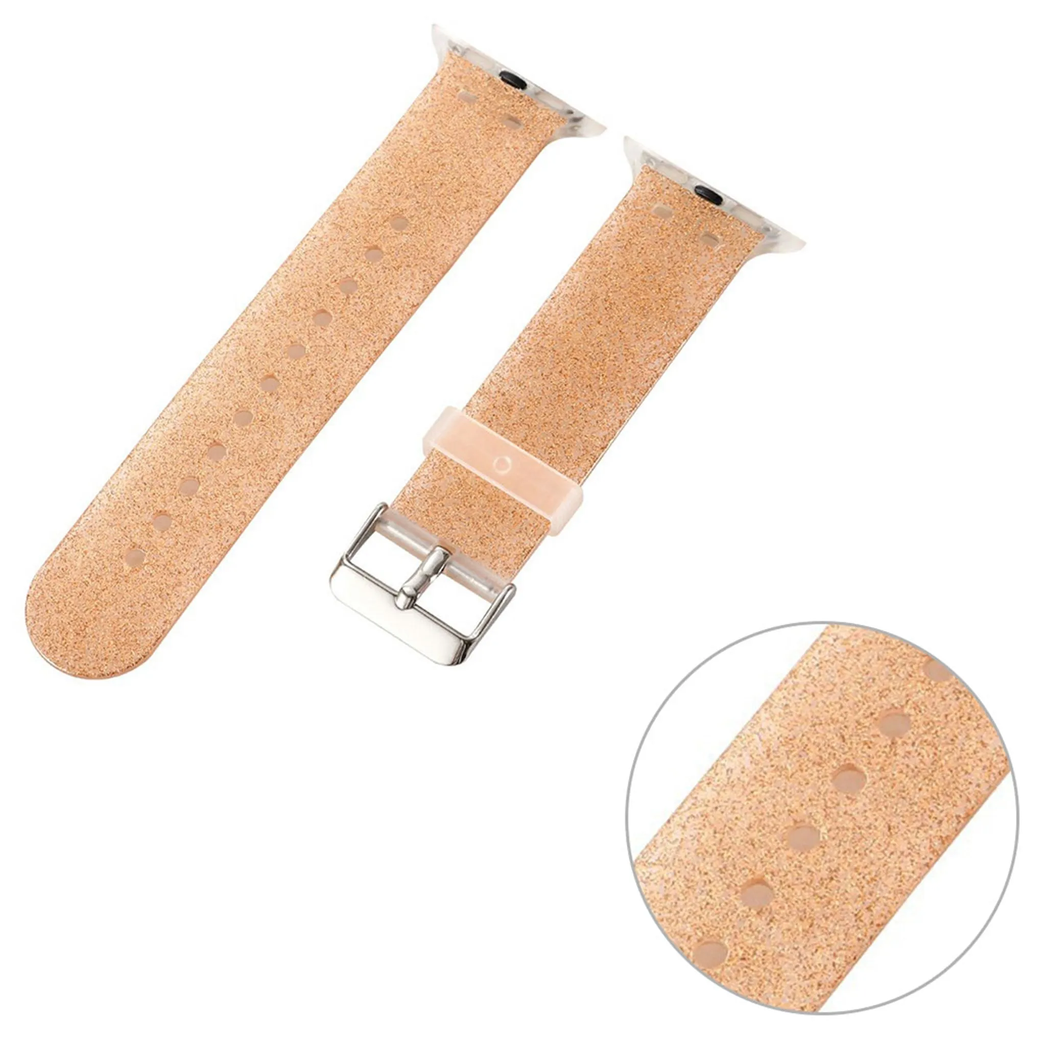 Apple Watch 40mm stylish pattern TPU watch strap - Pink / Glitter