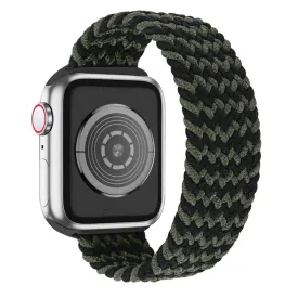 Apple Watch (41mm) elastic watch strap - Black / Green / Size: M