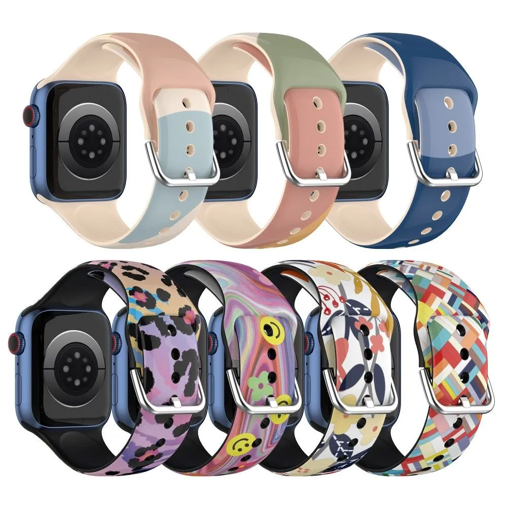 Apple Watch (41mm) IML colorful pattern silicone watch strap - Beast