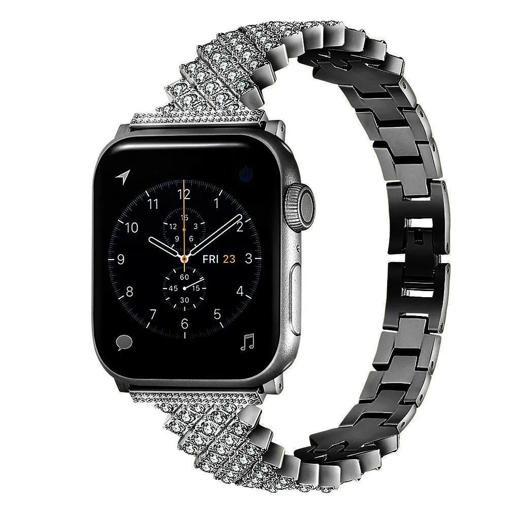 Apple Watch (41mm) rhinestone alloy watch strap - Black