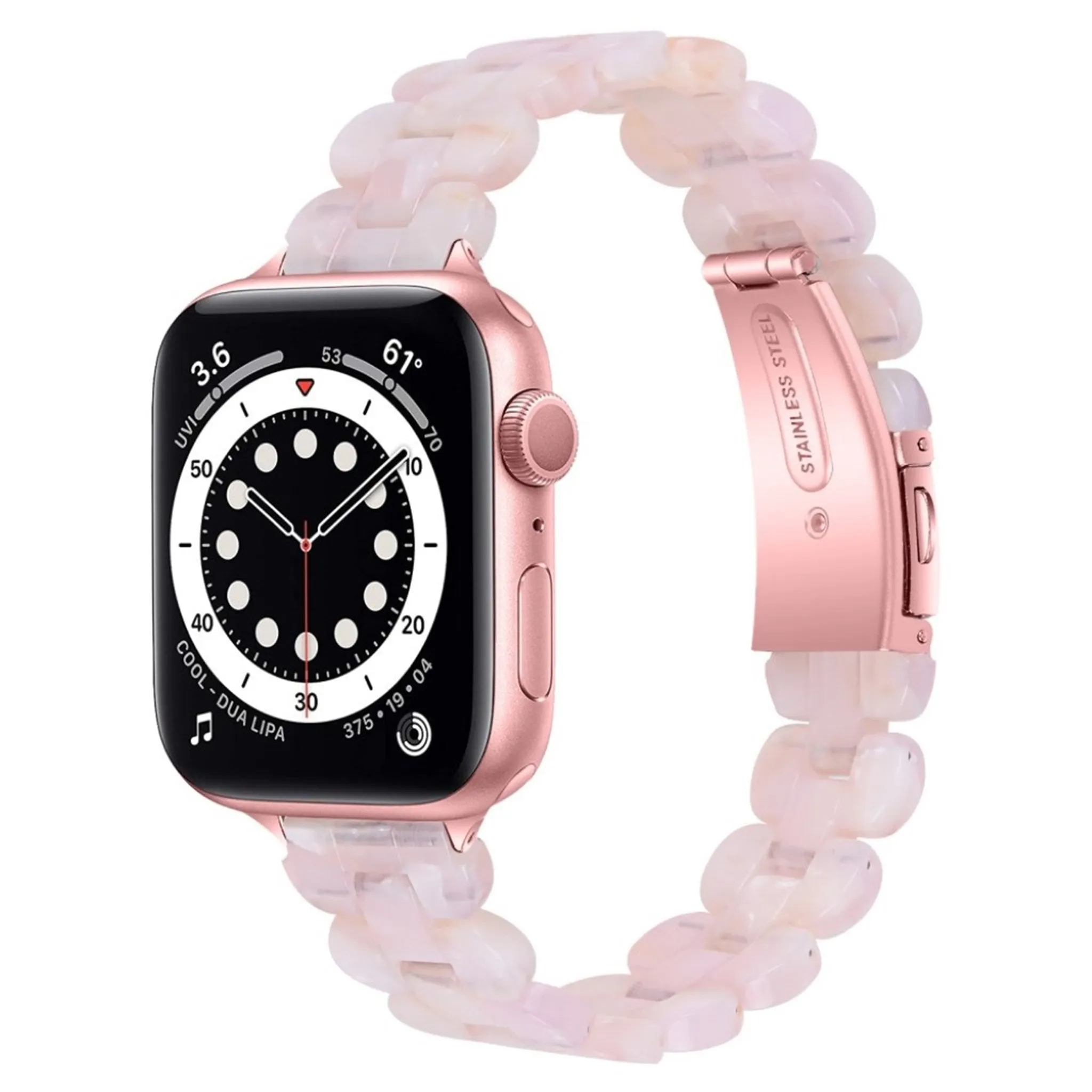 Apple Watch 44mm stylish resin watch strap - Pink