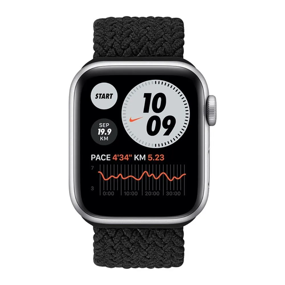 Apple Watch (45mm) elastic watch strap - Black / Size: L