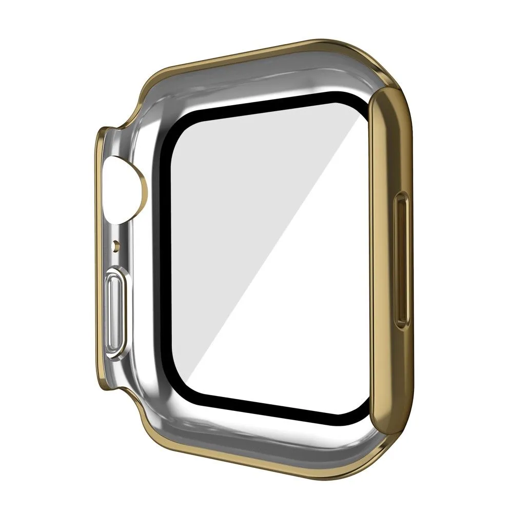 Apple Watch (45mm) electroplating cover with tempered glass - Gold