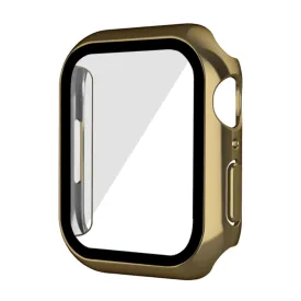 Apple Watch (45mm) electroplating cover with tempered glass - Gold