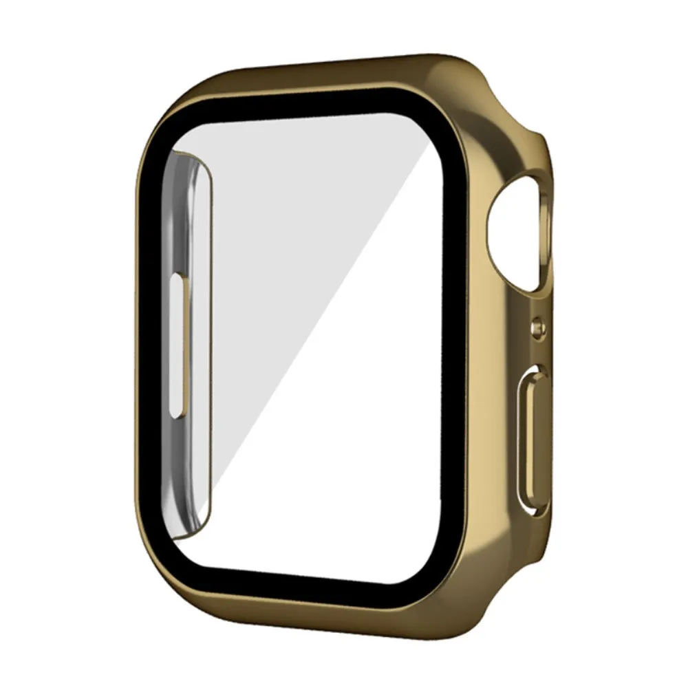 Apple Watch (45mm) electroplating cover with tempered glass - Gold