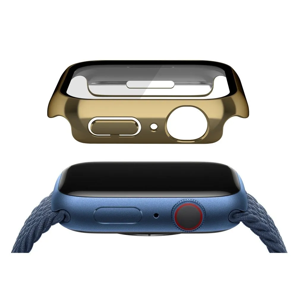 Apple Watch (45mm) electroplating cover with tempered glass - Gold