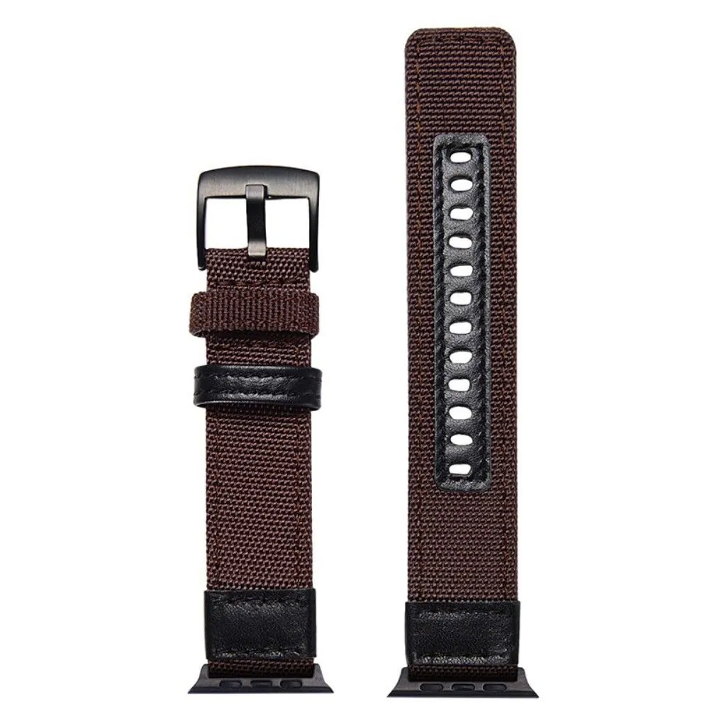 Apple Watch (45mm) nylon stylish watch strap - Coffee