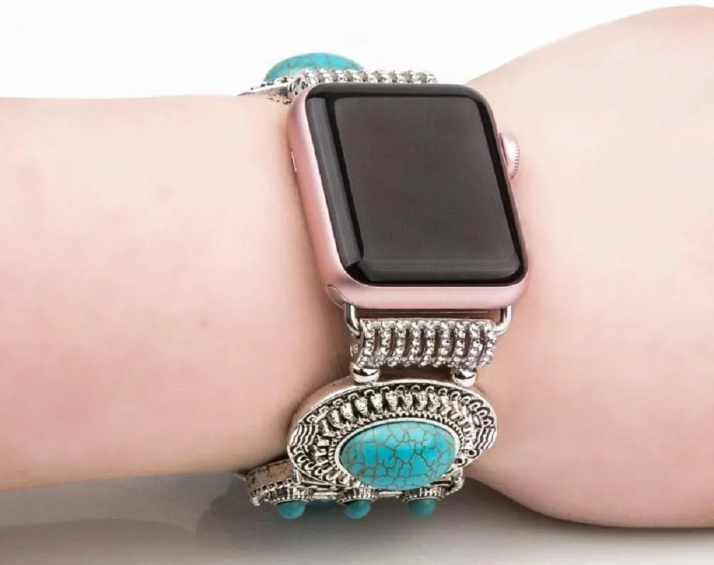 Apple Watch Turquoise Stretch Watch Band