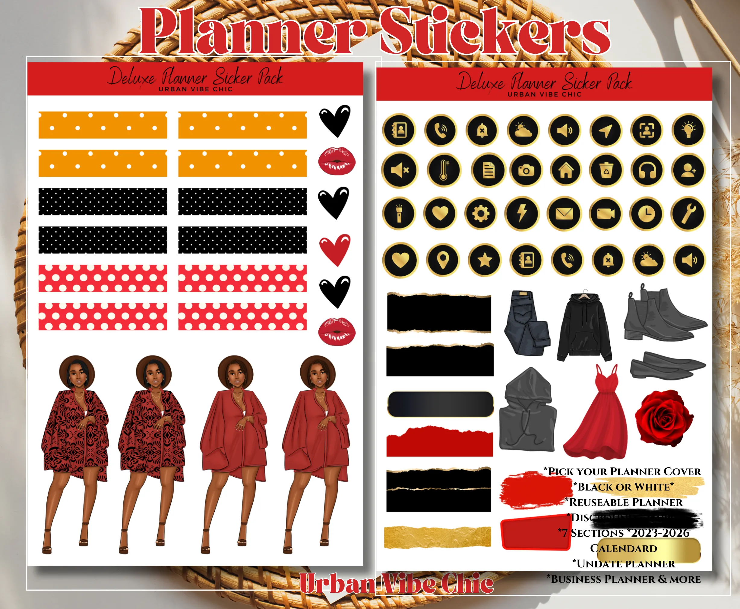 Black Girl Planner 2024, Undated planner, Black girl, Melanin Planner, Life planner, Business Planner, Discbound Planner, Urban Vibe Chic