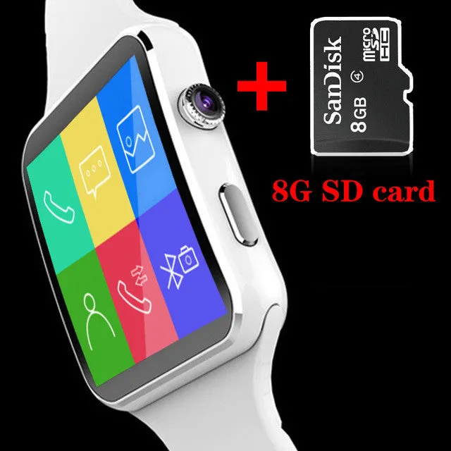 Bluetooth Smart Watch Xl06  Curved Screen With Alarm Clock Camera SIM TF Card