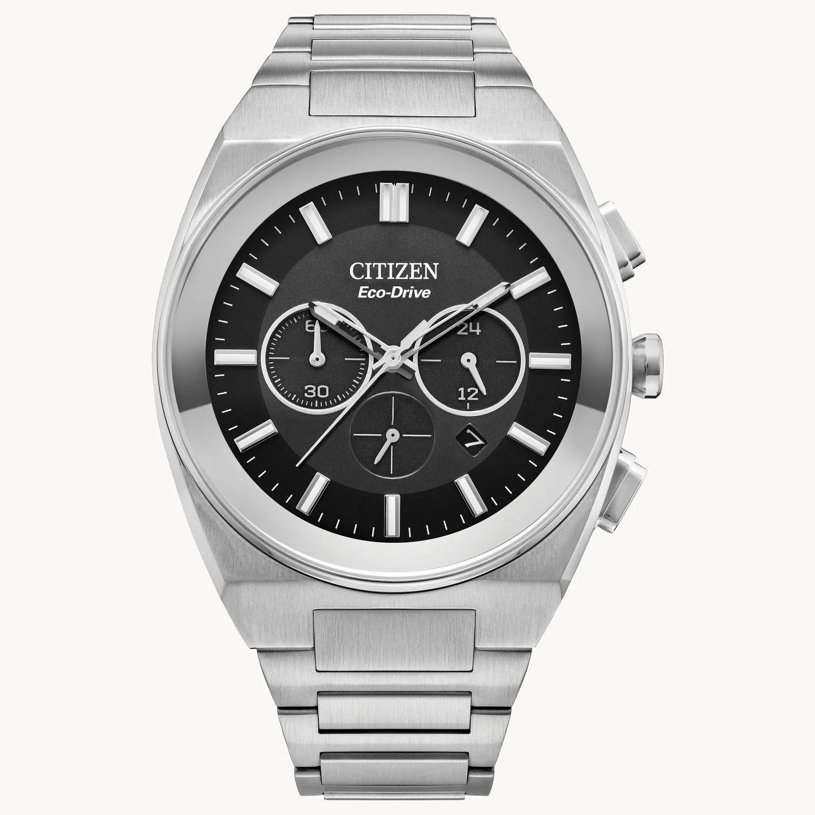 Citizen Eco Drive Axiom Stainless Black Dial Watch CA4580-50E