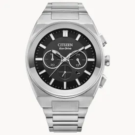 Citizen Eco Drive Axiom Stainless Black Dial Watch CA4580-50E