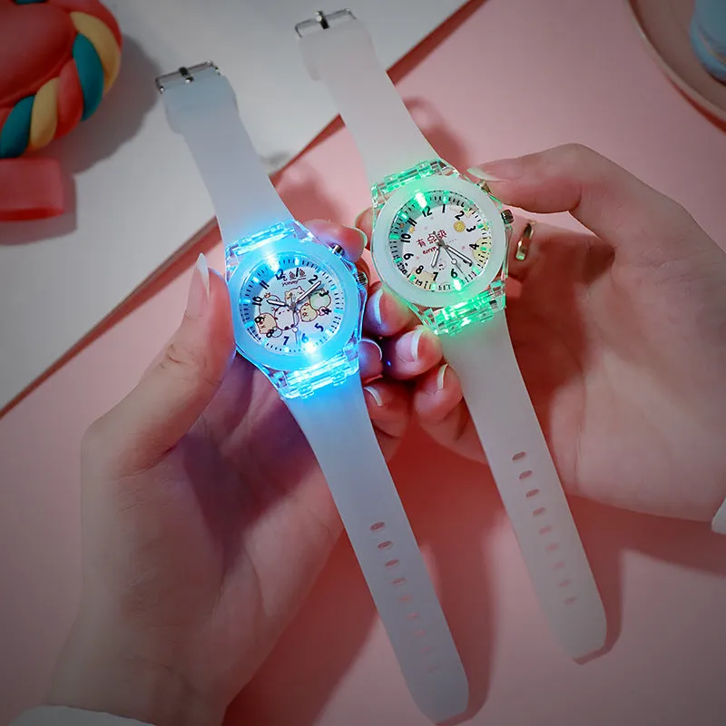 Corner Biological Watch Luminous Glow LED Watch Primary School Student Watch