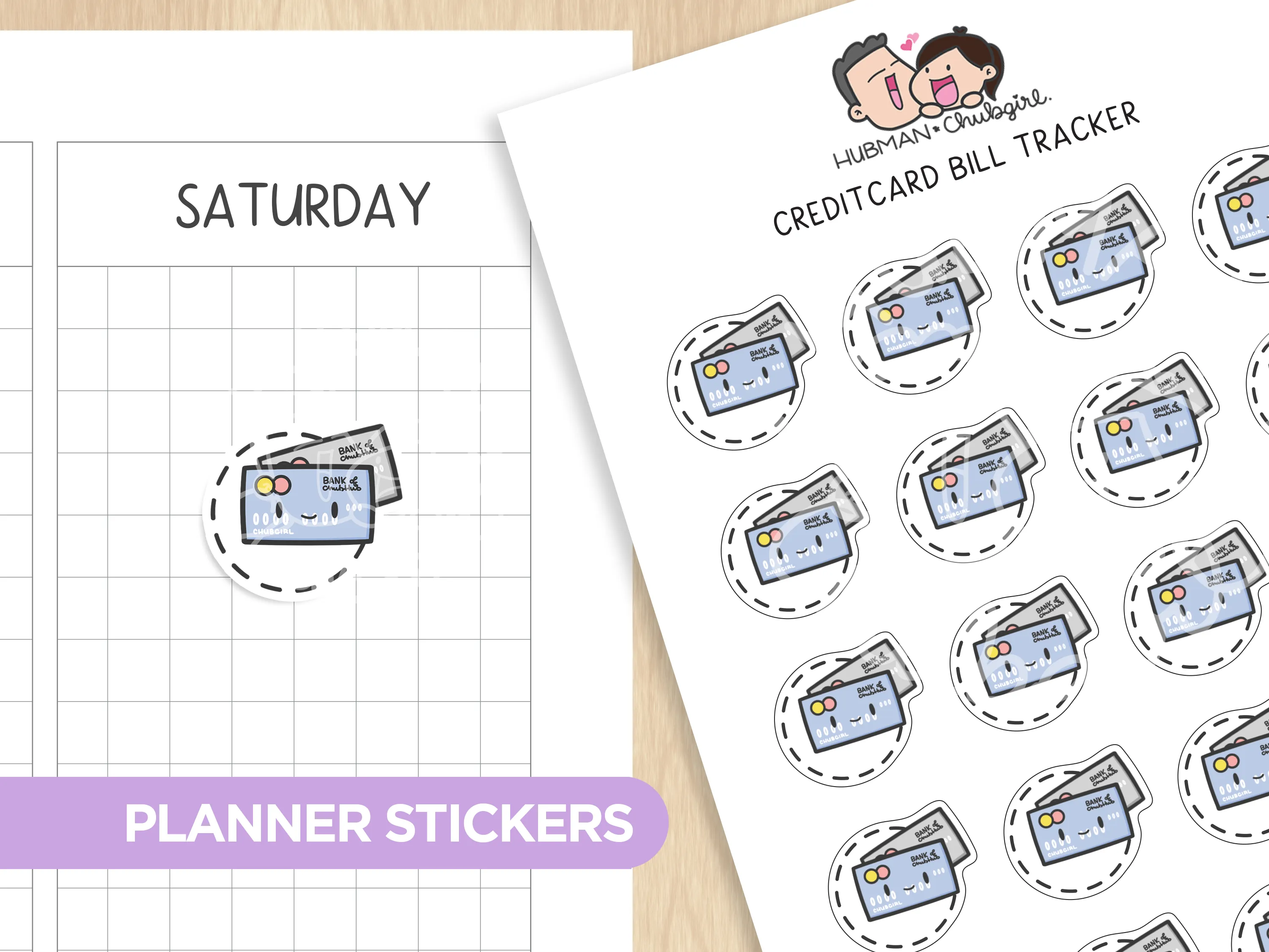 Creditcard Bill Tracker Planner Stickers