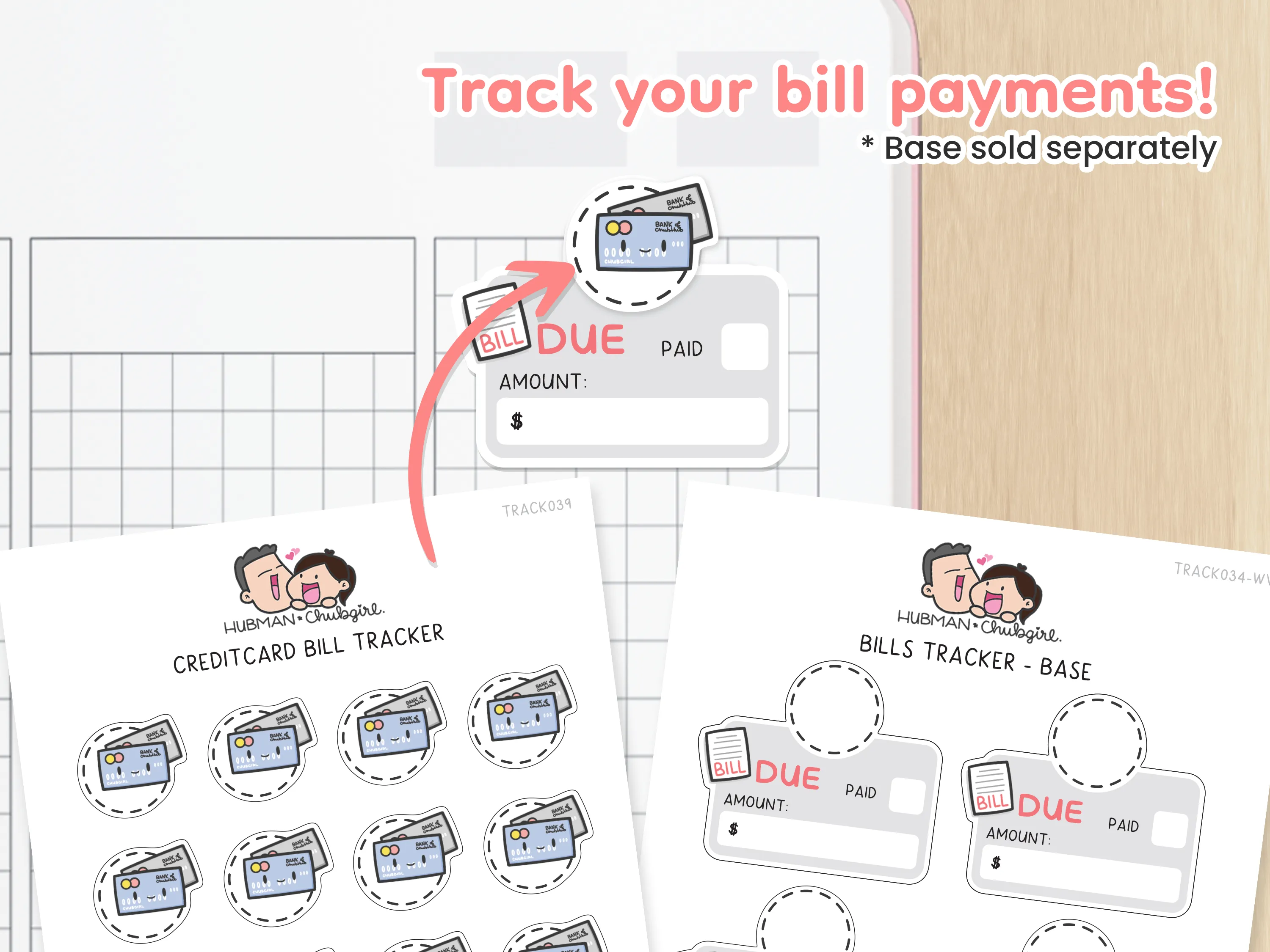 Creditcard Bill Tracker Planner Stickers