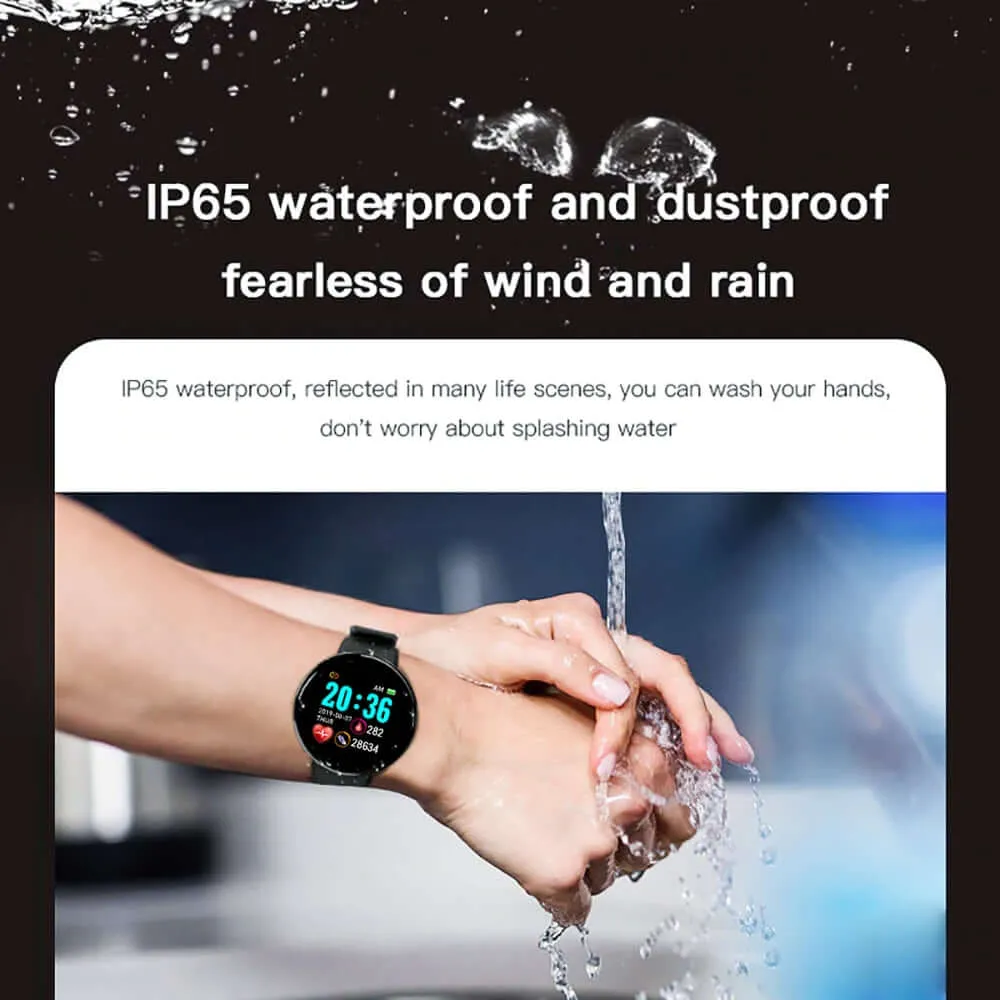 D18 Smart Watch Heart Rate Blood Pressure Fitness Tracker Men Women Smart Wristband Waterproof Sport Smartwatch For Android IOS