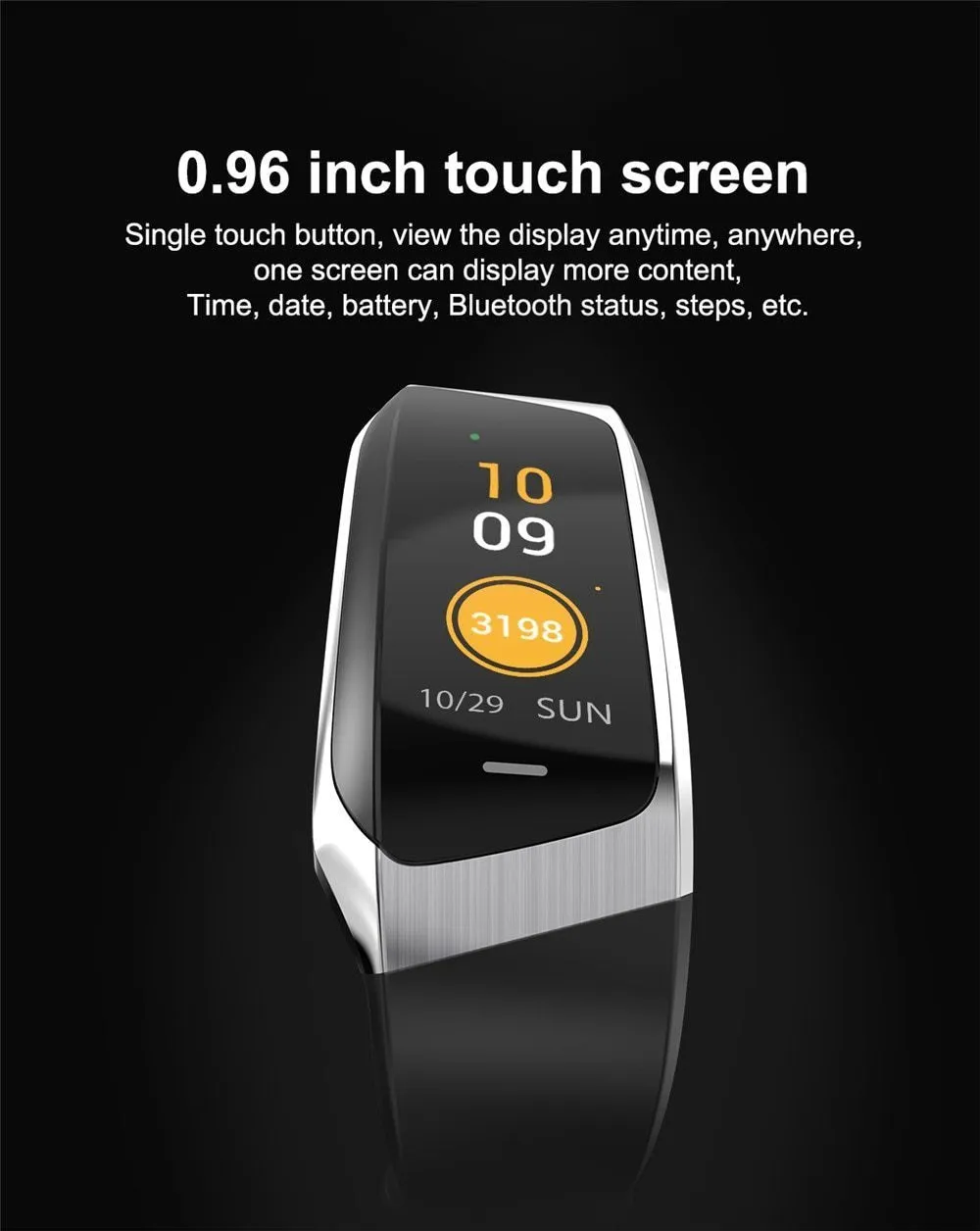 E18 Smart Band - Heart Rate Monitor, Sport Bracelet IP67 Waterproof Fitness Tracker