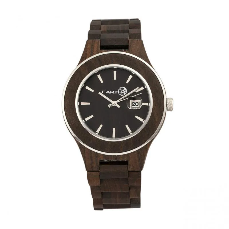 Earth Wood Cherokee Bracelet Watch w/Magnified Date