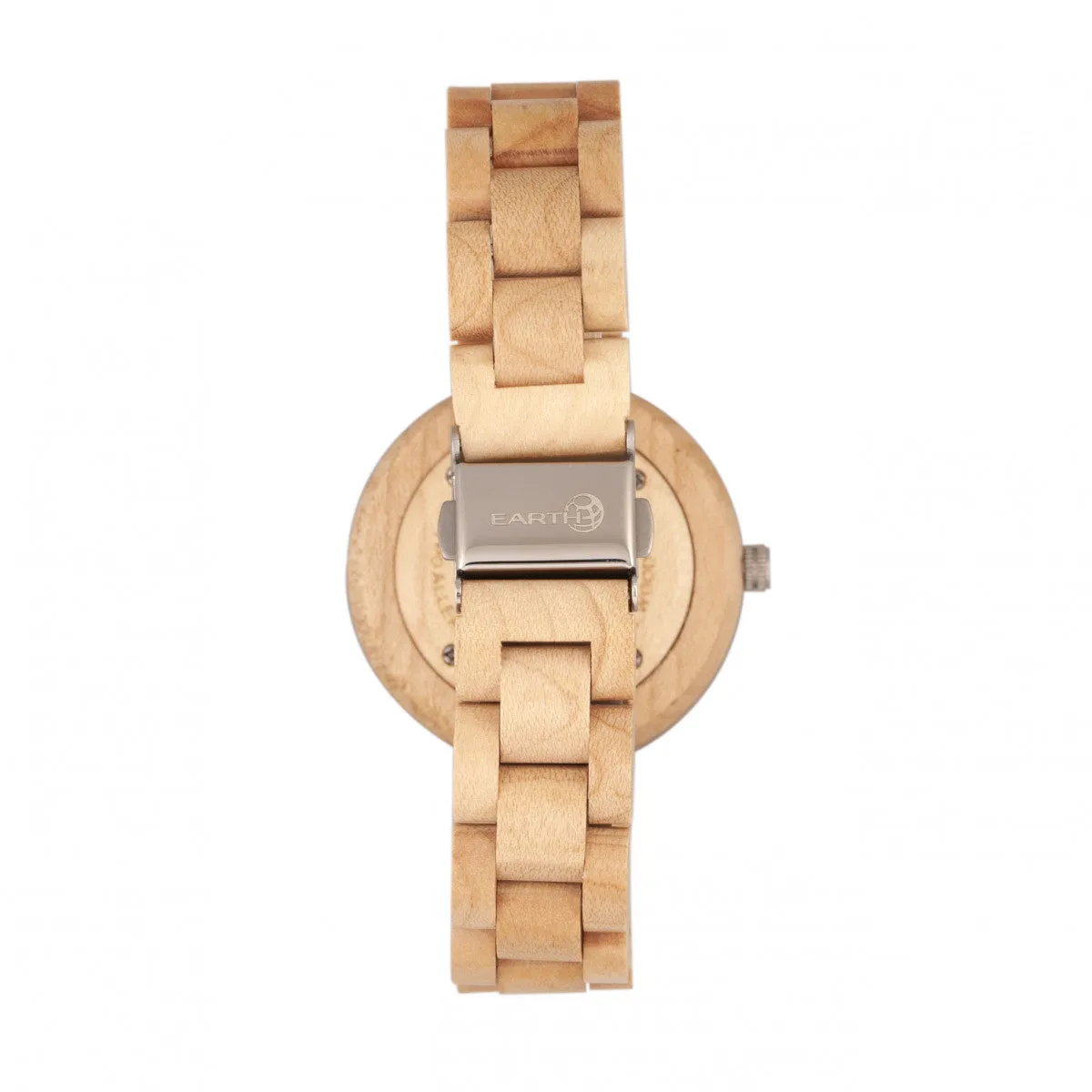 Earth Wood Mimosa Bracelet Watch w/Day/Date - Khaki-Tan