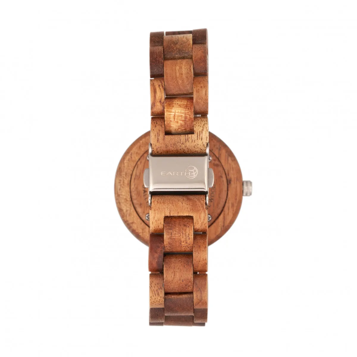 Earth Wood Mimosa Bracelet Watch w/Day/Date - Khaki-Tan