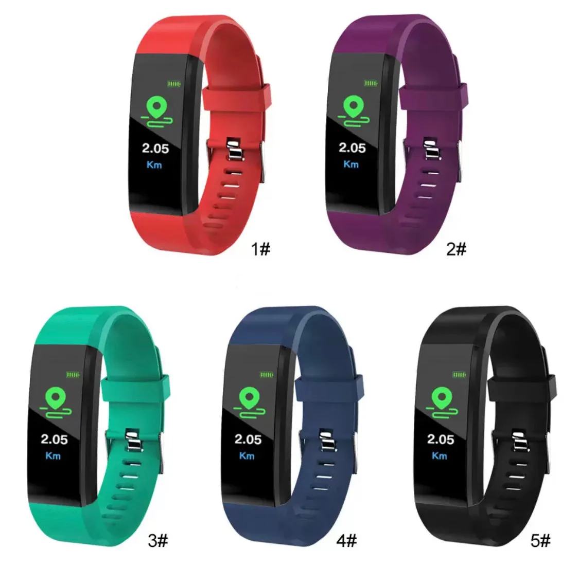 Fitness Tracker With Heart Rate Monitor Smart Watch Bracelet Waterproof