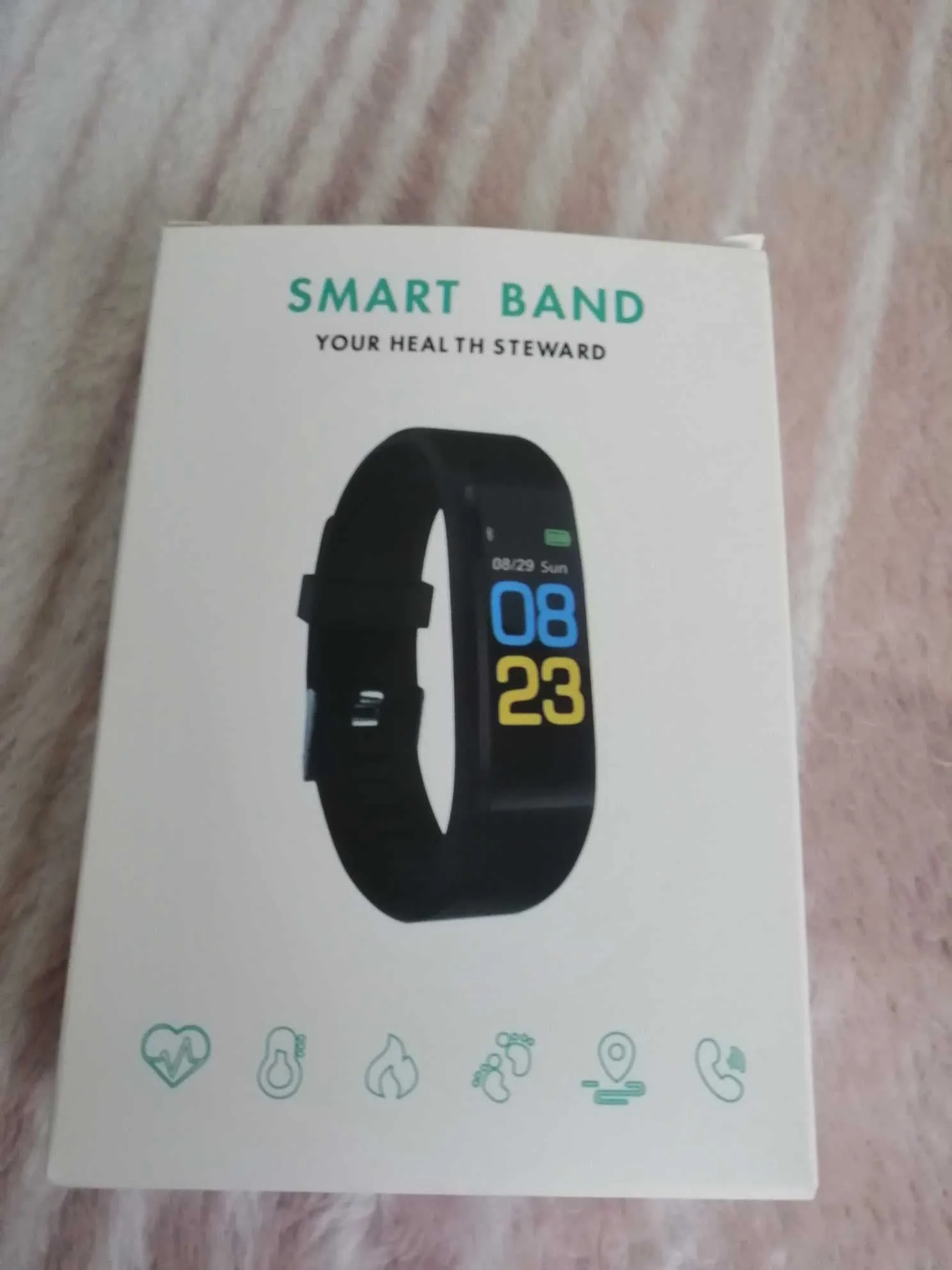 Fitness Tracker With Heart Rate Monitor Smart Watch Bracelet Waterproof