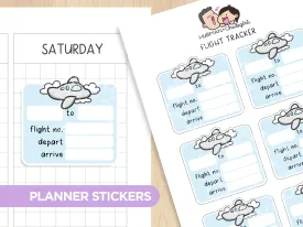 Flight Tracker Planner Stickers