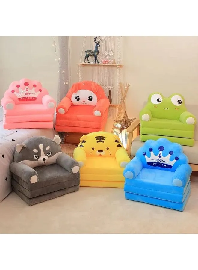 Foldable Plush and Soft Toddler Sofa Chair, Removable and Washable Lazy Sleeping Sofa chair for Kids, Girl