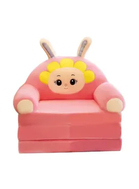 Foldable Plush and Soft Toddler Sofa Chair, Removable and Washable Lazy Sleeping Sofa chair for Kids, Girl