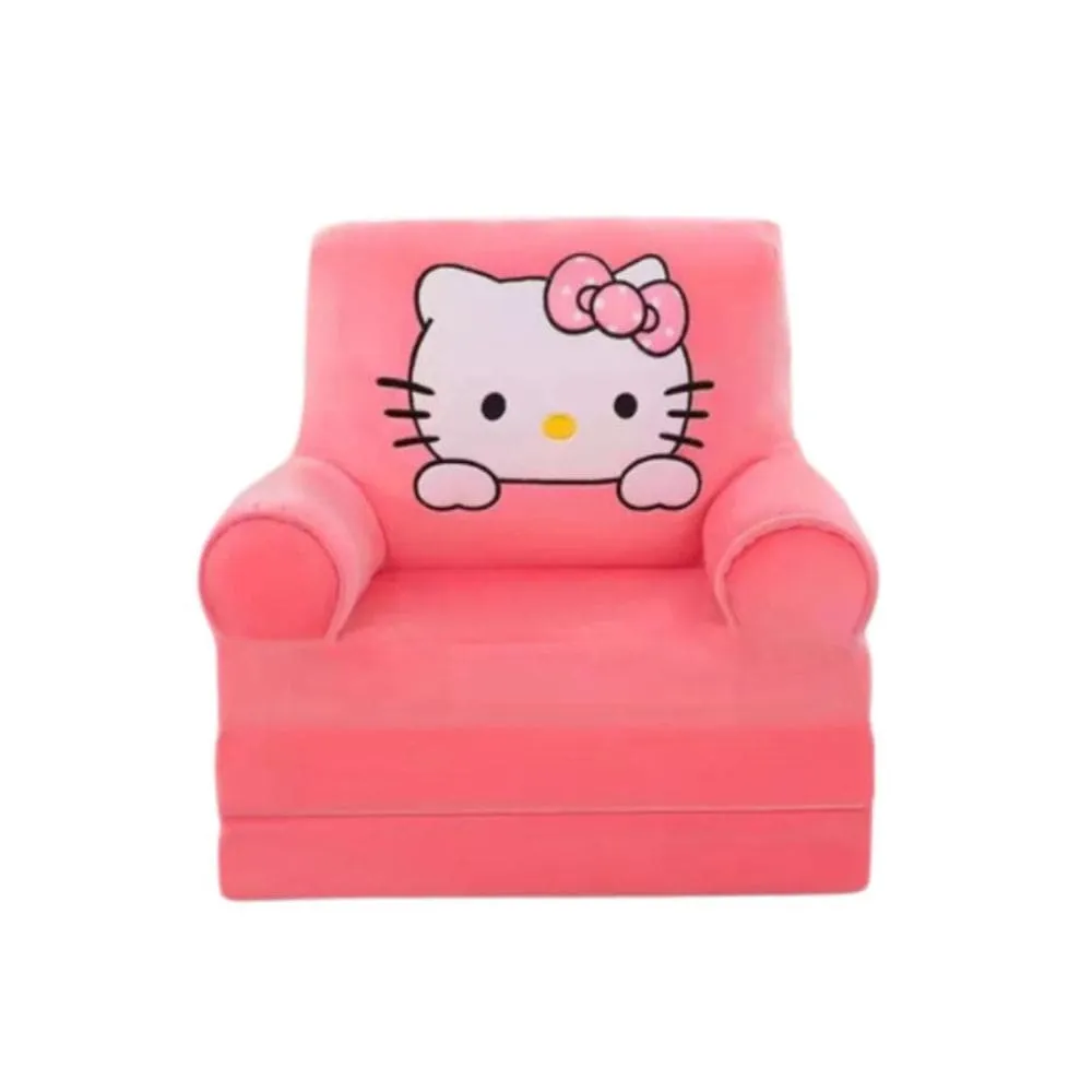 Foldable Toddler Chair Lounger for Girls, Removable and Washable Lazy Sleeping Sofa chair for Kids, Cat