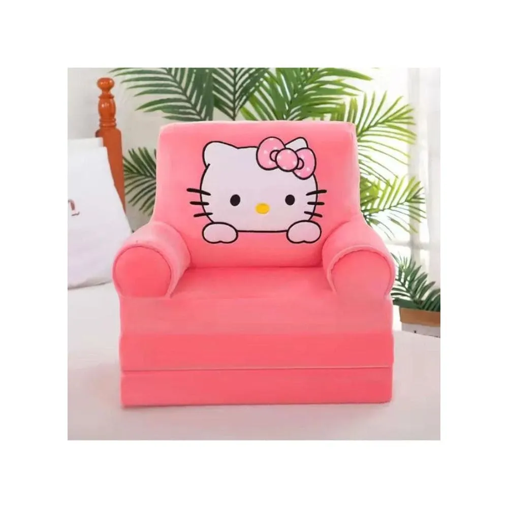 Foldable Toddler Chair Lounger for Girls, Removable and Washable Lazy Sleeping Sofa chair for Kids, Cat