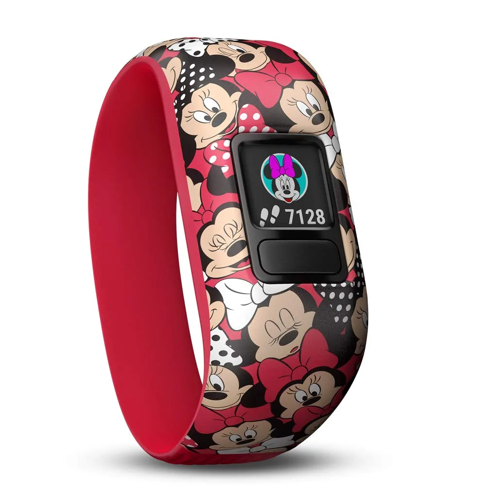 Garmin Vivofit Jr 2 with Two Stretchy Bands (Minnie Mouse & Black)