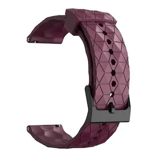 Garmin Vivomove HR & HR Sports compatible Silicone Football Pattern Watch Straps