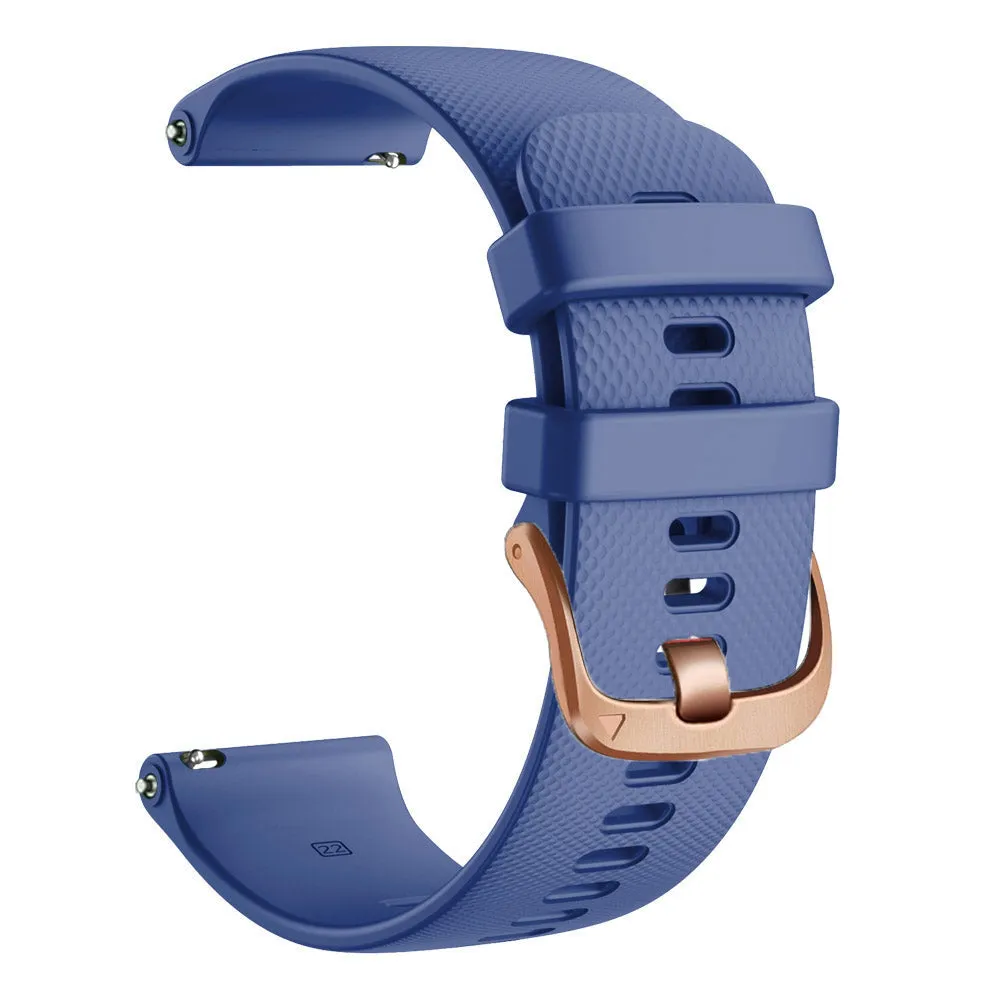 Garmin Vivomove HR & HR Sports compatible Silicone Watch Straps with Rose Gold Buckles