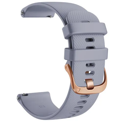 Garmin Vivomove HR & HR Sports compatible Silicone Watch Straps with Rose Gold Buckles