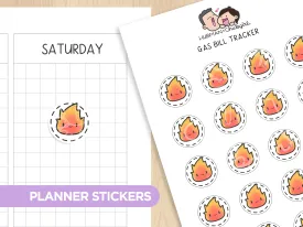 Gas Bill Tracker Planner Stickers