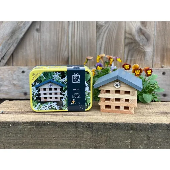 Gifts in a Tin Bee Hotel