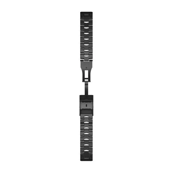 GRM Watch Band QuickFit 22 Vented Titanium Bracelet With Carbon Grey DLC Coating