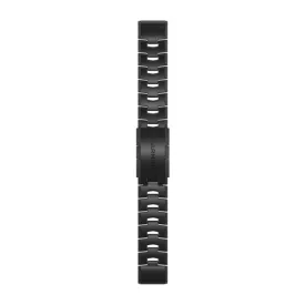 GRM Watch Band QuickFit 22 Vented Titanium Bracelet With Carbon Grey DLC Coating