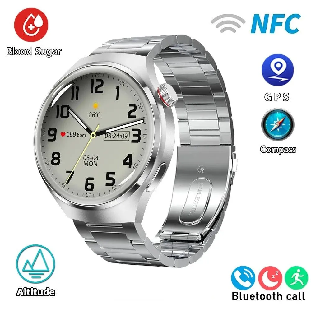 GT4 Pro GPS NFC Smart Watch Men AMOLED Screen IP68 Waterproof 2024