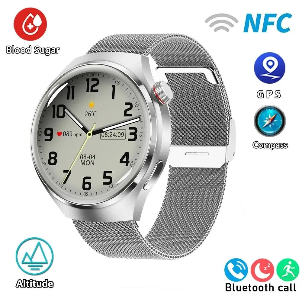 GT4 Pro GPS NFC Smart Watch Men AMOLED Screen IP68 Waterproof 2024