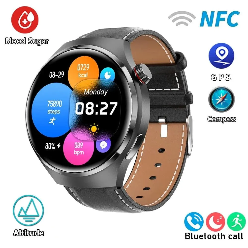 GT4 Pro GPS NFC Smart Watch Men AMOLED Screen IP68 Waterproof 2024