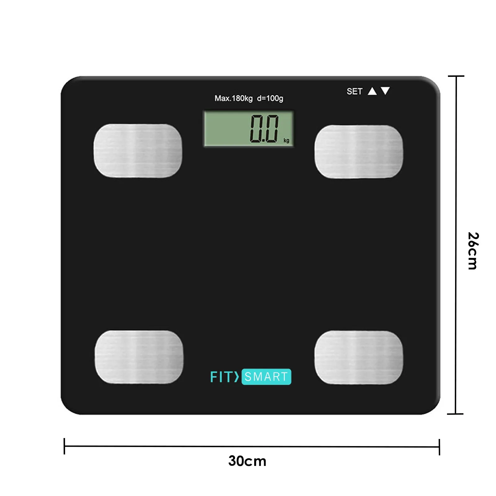 High-Precision Multi-Function Body Fat Scale with LCD, Fit Smart