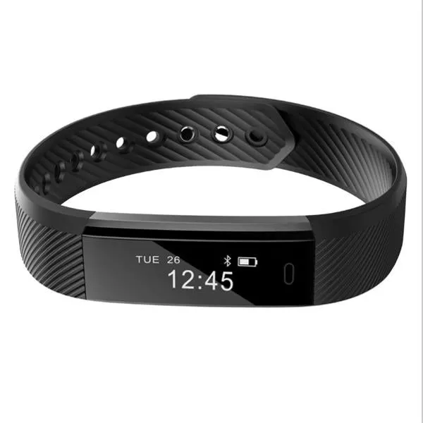 ID115 Fitness Tracker Smart Bracelet Step Counter Activity Monitor Wristband for Android IOS