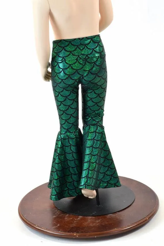 Kids Green Mermaid Flare Pants