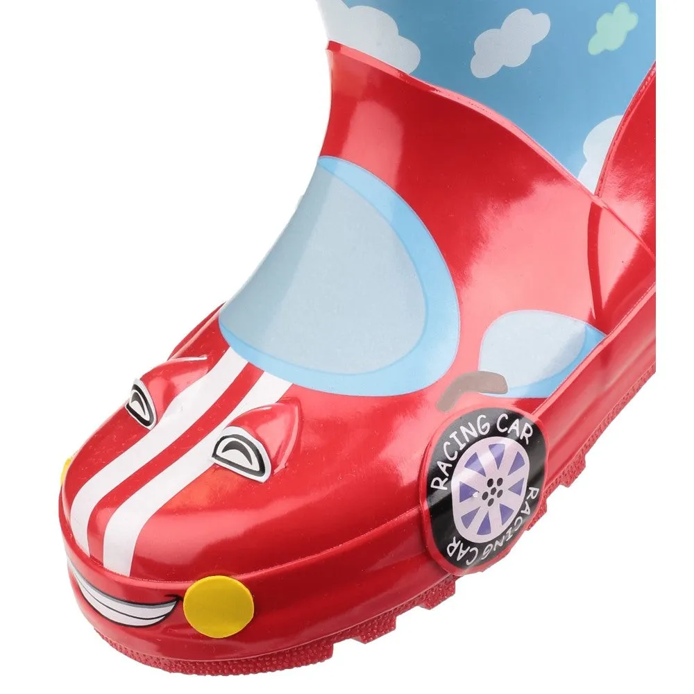 Kids Puddle Waterproof Pull On Boots Racer