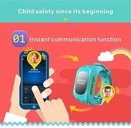 Kids Smart Watch, Q50 Wrist Watch with Anti-Lost GPS Tracker SOS Call Location Finder SIM Card Slot Remote Monitor Pedometer Smart Watch for Kids